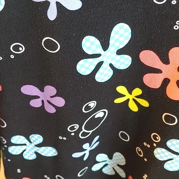 🌻Vans/Sponge Bob Women's Floral Neon Sweatshirt Size XS - Picture 3 of 9